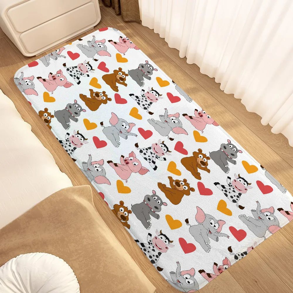 Bedrooom Carpet for Home Entrance Animal Floor Mat Cute Room Decor Things to the House Bath Mats Doormat Outdoor Rug Customized