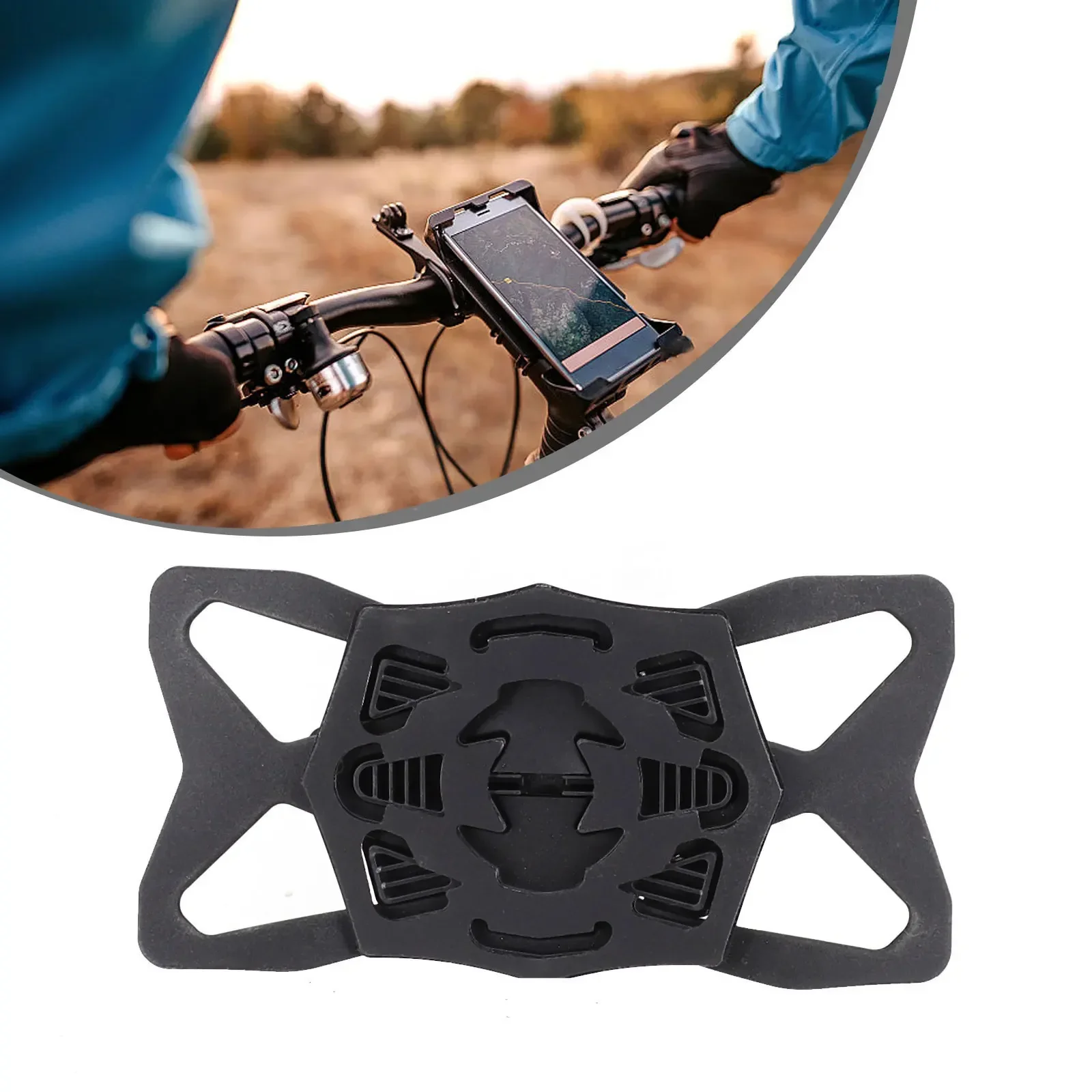 

MTB Bike Mobile Phone Stands Silicone Mount Rotation Handlebar Holder For GARMIN Computer Base Bicycle Accessories