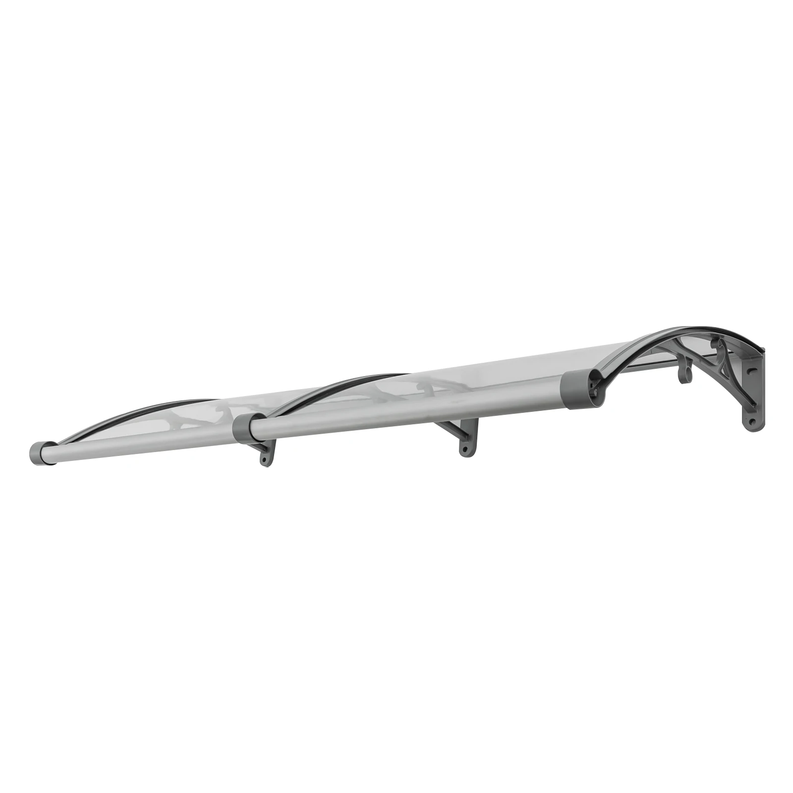 Vordach für Haustür 120 X 60 cm Transparentes Bogen-Vordach Aluminiumlegierungs-Halterung Maximallast 440,92 lbs Dach-Vordach Regenschutz – Detail 28