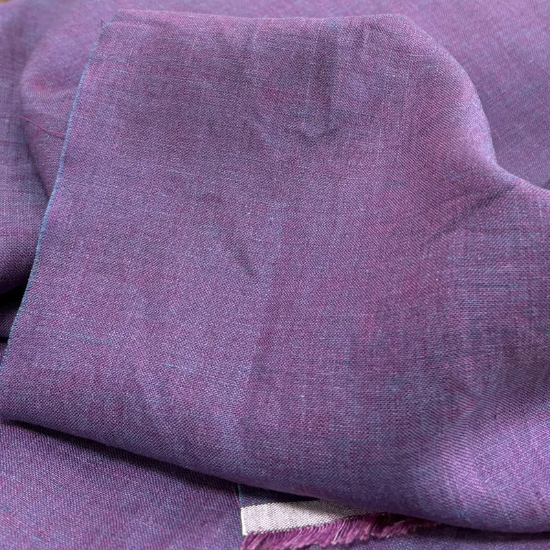 

Yarn Dyed Pure Linen Fabric Spring Summer Loose Casual Pants Skirts Shirts Vintage Chinese Style Hanfu Sewing Accessories