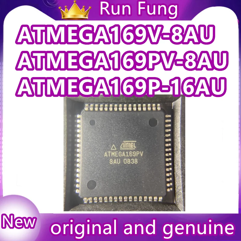 ATMEGA169PV-8AU ATMEGA169P-16AU ATMEGA169V-8AU ATMEGA169PV ATMEGA169P ATMEGA169V ATMEGA169 ATMEGA IC MCU Chip TQFP-64  1PCS/LOT