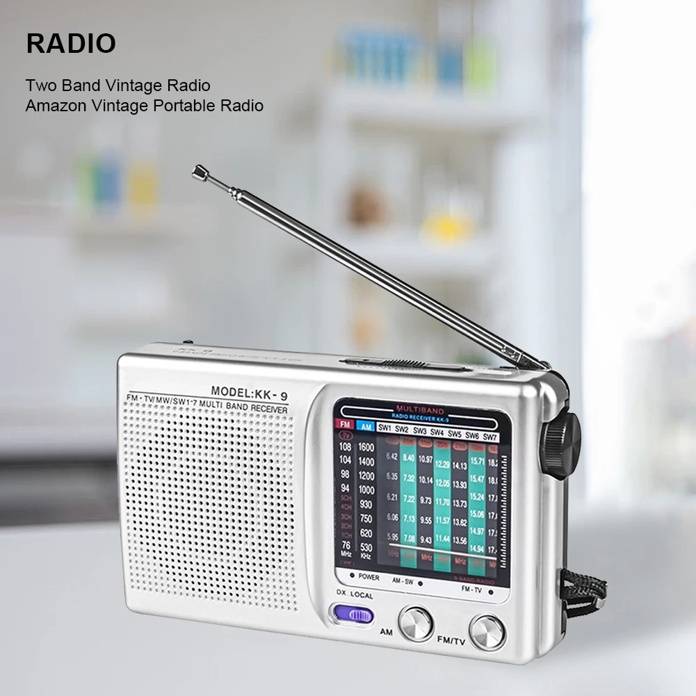 Portable Mini Radio FM Digital Radio Speakers SW/AM/FM LCD Display Radio on Battery Antenna for Indoor Outdoor Emergency Radio