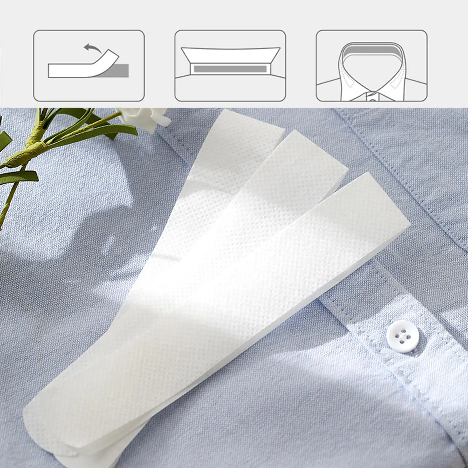 

Self Adhesive Sweat Protector Strips Invisible Collar Sweat Mat Tape Disposable Cushion for Travel Sports