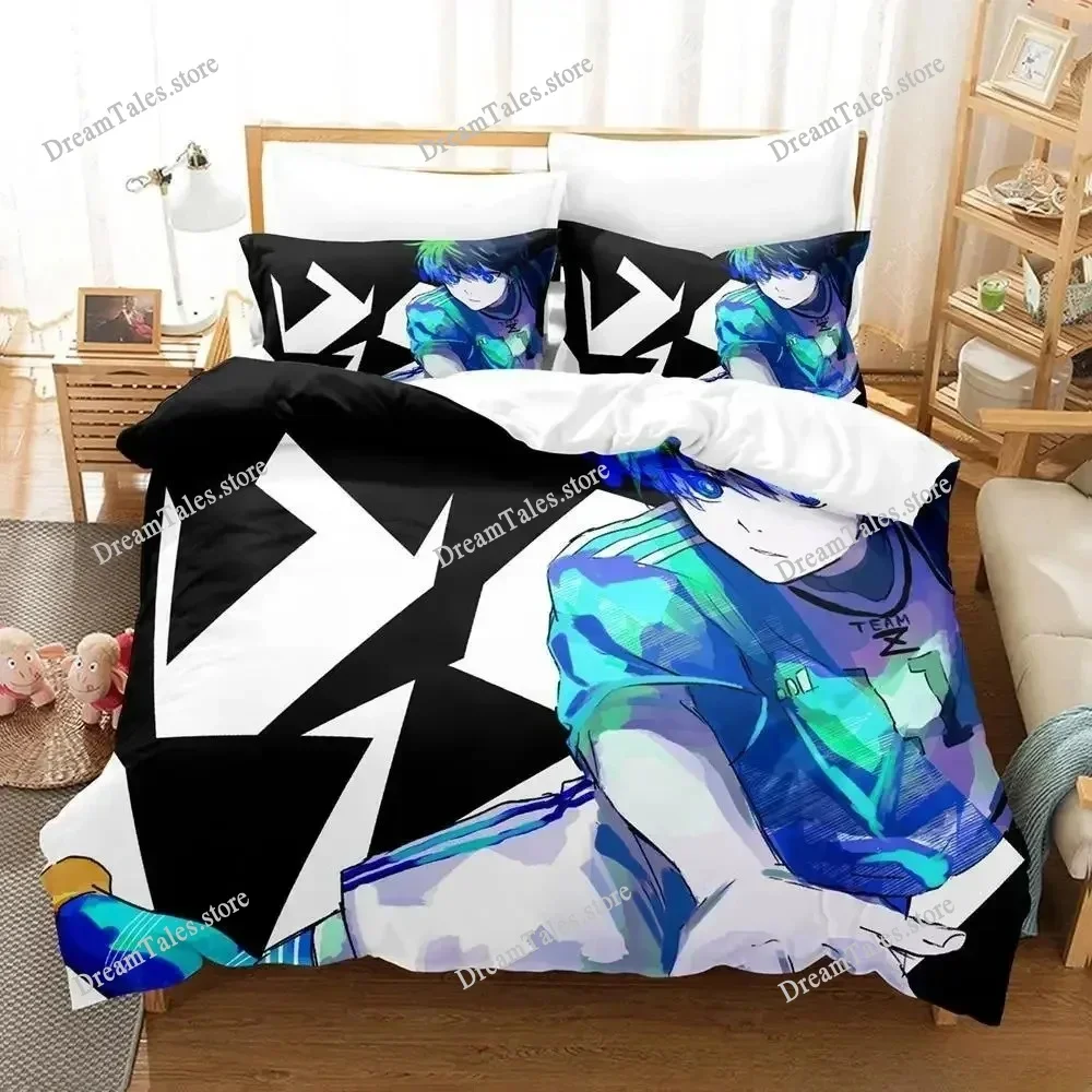 New Blue Lock Bedding Set Single Twin Full Queen King Size Bed Set Adult Kid Bedroom Duvet cover Sets 3D Anime Bed Sheet Set