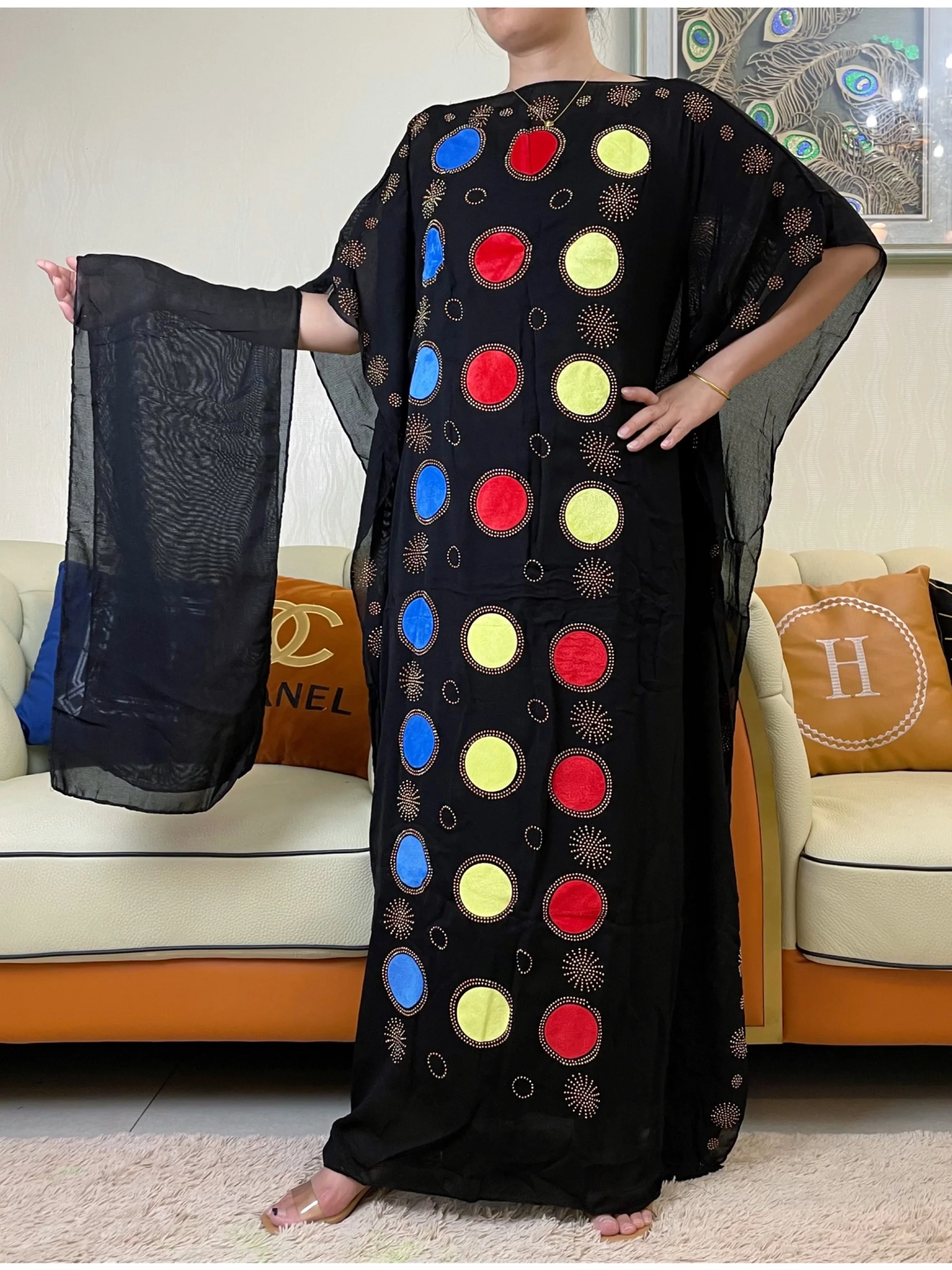 2025nova moda muçulmano abayas para mulheres flannelsoft solto femme elegante robe africano maxi vestidos de festa com cinto turbante