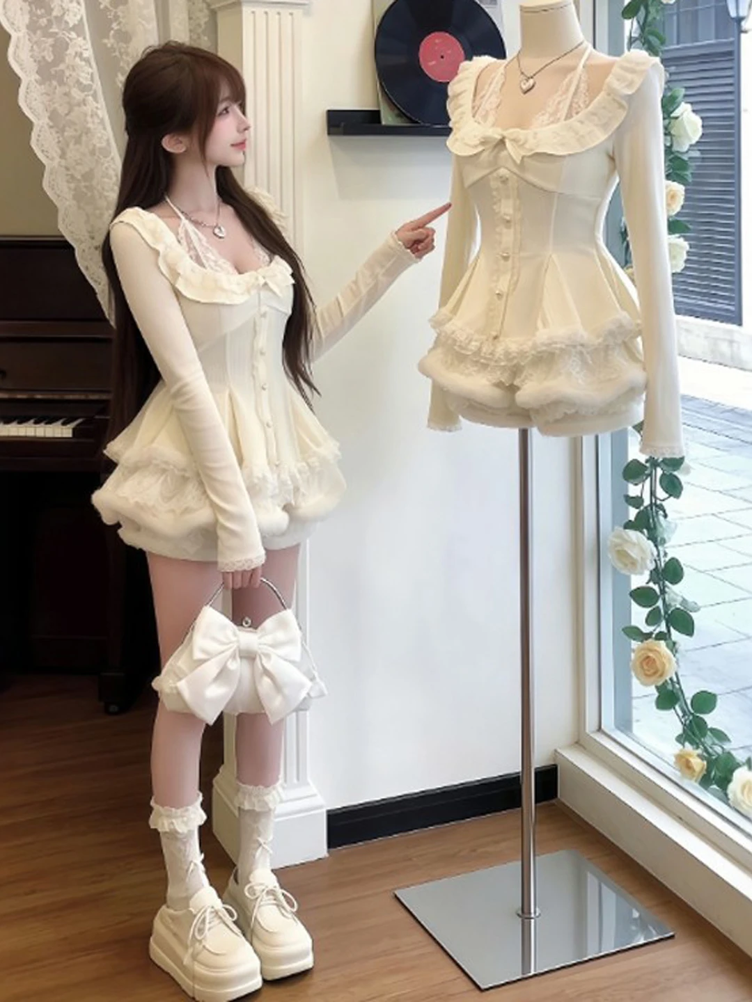 

Модный комплект из двух предметов: топ и юбка, зимний, высококачественный, комфортный, из хлопка