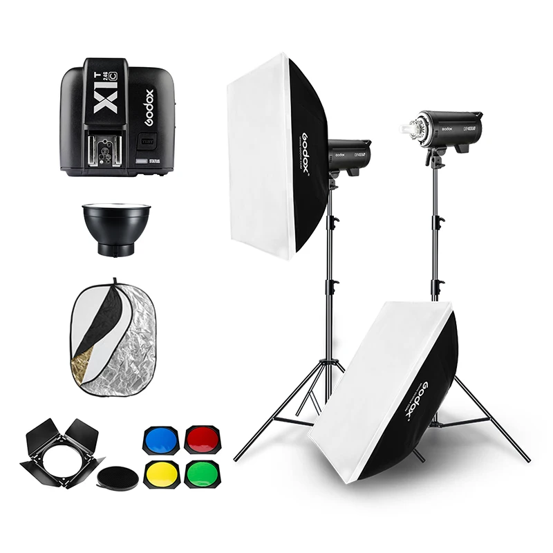 Godox-DP400III 1800W 포토 스튜디오 플래시, 2x400W, 조명, 소프트박스 스튜디오, 붐 암 탑 라이트 스탠드