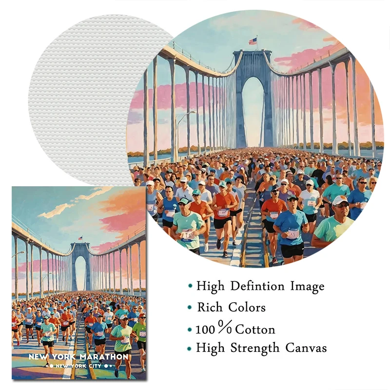 مدينة الرياضة ماراثون سلسلة ملصق طباعة قماش صور المنزل لغرفة المعيشة وغرفة النوم جدار ديكور حديث اللوحة بدون إطار