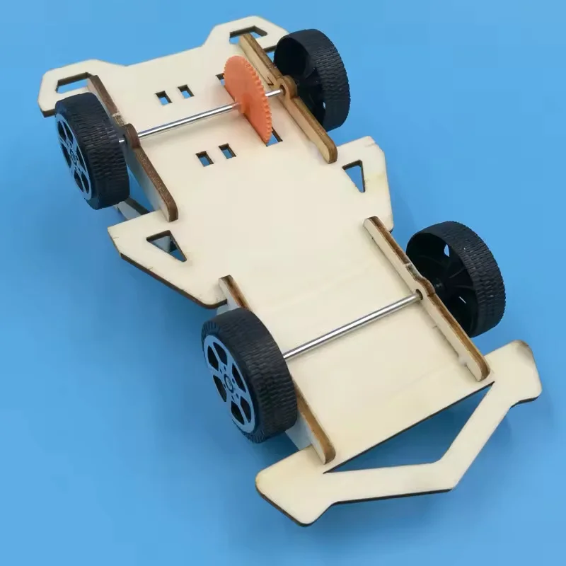 DIY elektrisches Holz-Rennwagen, zusammengebautes Puzzle, wissenschaftliches Experimentierspielzeug, lustiges handgefertigtes frühes Lernen, DAMPF-pädagogisches Gebäudespielzeug – Detail 7