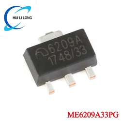 50Pcs/10pcs ME6209 ME6209A33 ME6209A33PG 6209A SOT-89 3.3V 2% Withstand Voltage 18V Low Dropout Linear Regulator IC