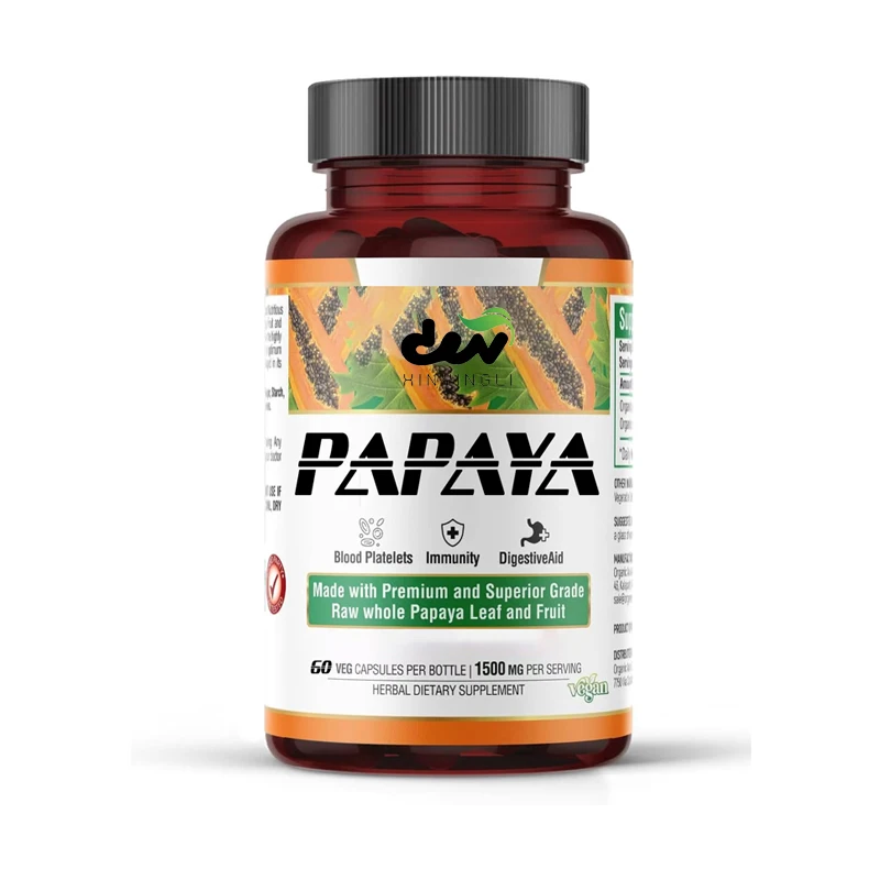 

Papaya capsules, single capsules contain the benefits of papaya fruit. Each serving contains 60 vegetable capsules.