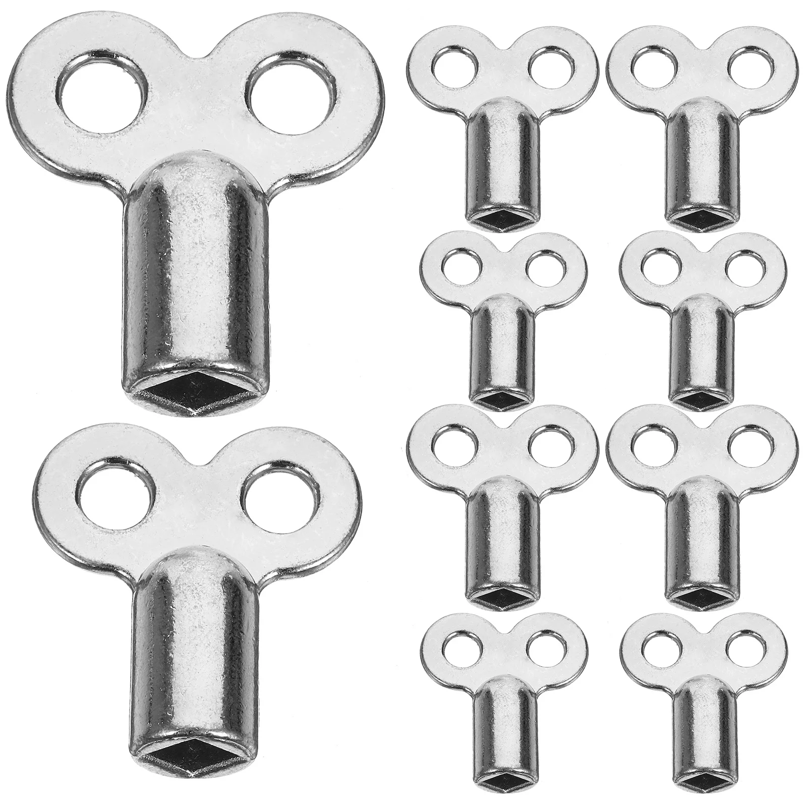 10 stuks Radiator Luchtventiel Sleutel Legering Vierkant Gat Universele Bleed Tool voor Verwarming Systeem Onderhoud Radiator Sleutels Gas Water