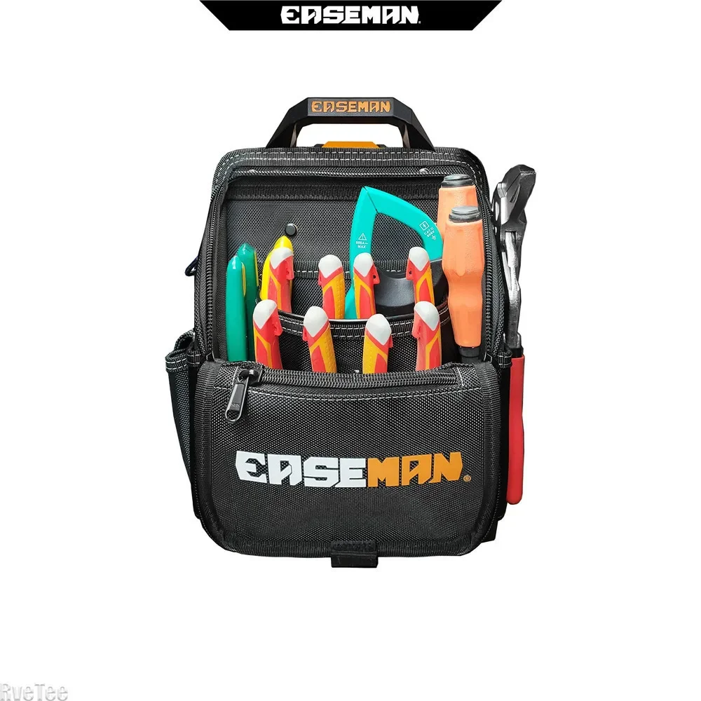 

EASEMAN Heavy Duty 1800D Quick Hanging Tool Bag with Zipper for Electrician Tools Man Gift Top Quality