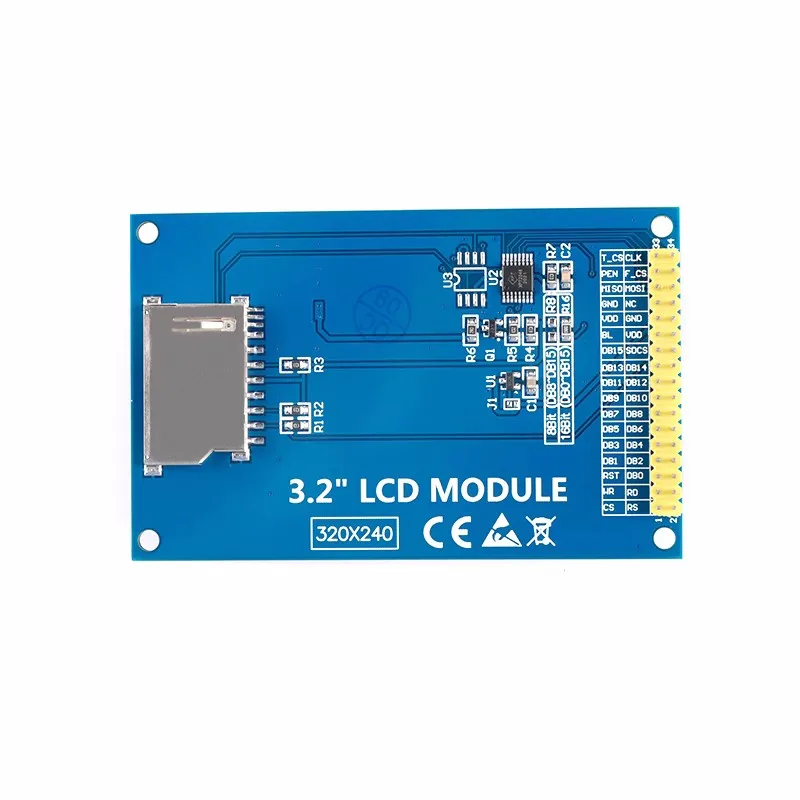 Módulo de exibição de tela LCD TFT de 3,2 polegadas, resolução do módulo de tela LCD colorida de toque 240 * 320