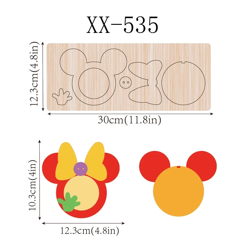 Mickey Themed Dog Cat Sea Star Shell Scrapbook Wooden Cutting Dies for Christmas Compatible with Most