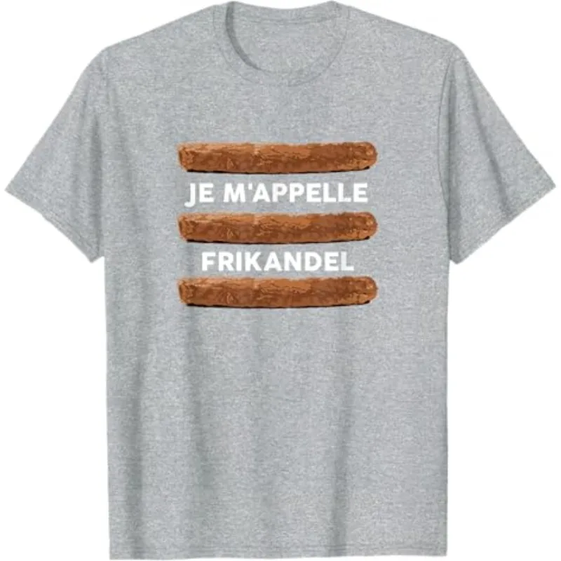 Dutch Humor T Shirt Je'appelle Frikandel Men's Harajuku T Shirt Cotton Tee Women Oversized Loose Streetwear Summer Top Novelty