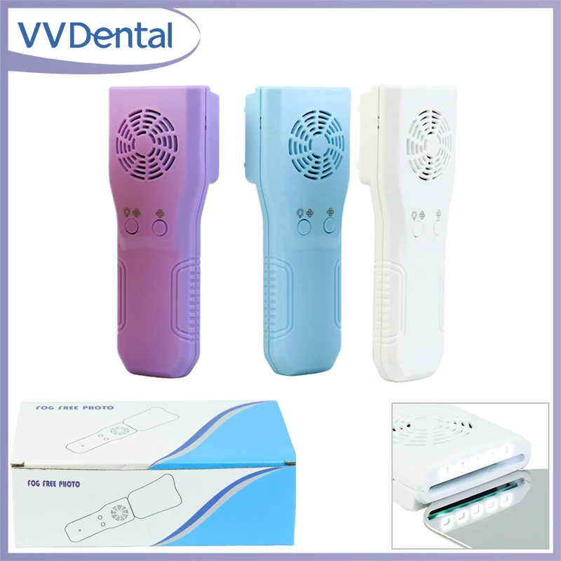 

VVDental Stainless Steel Dental Anti-Fog Mirrors Set With LED Light Orthodontic Reflectors Fog Free Intraoral Photography