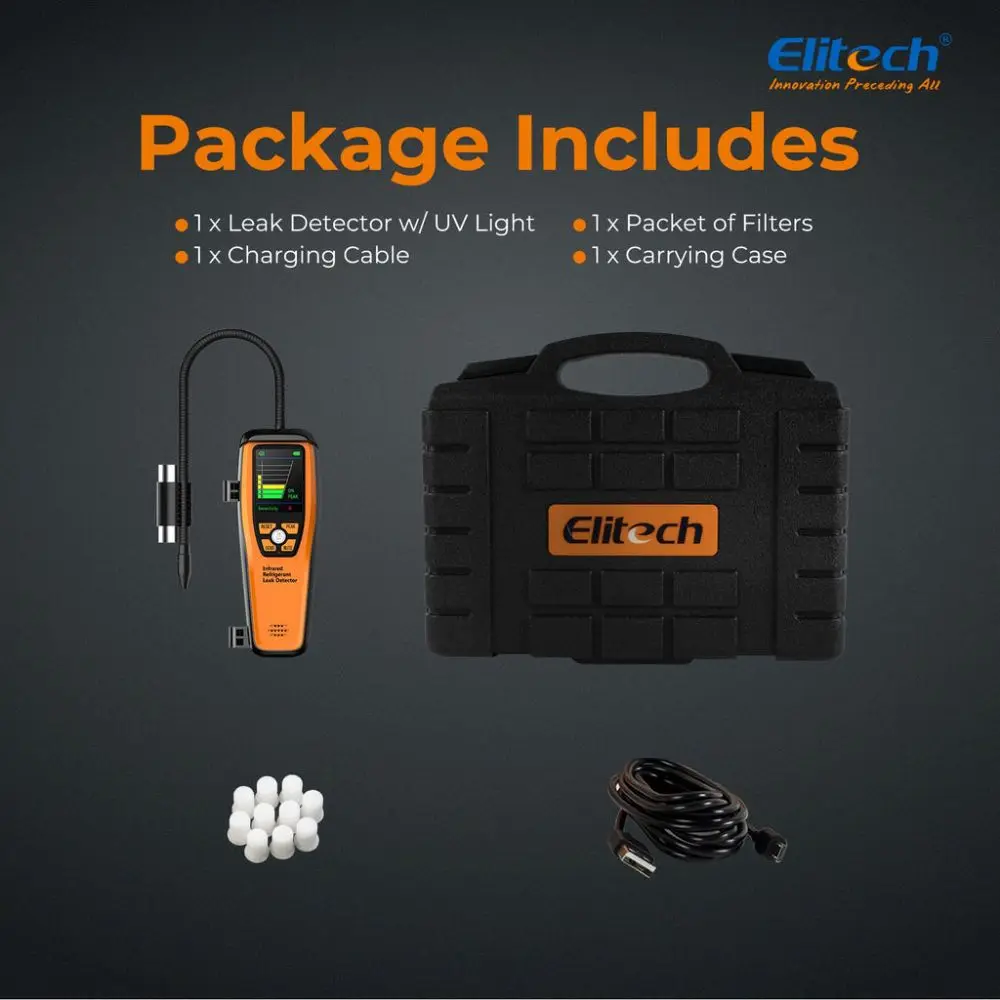 HVAC Tools Refrigerant Infrared Leak Detector Elitech Ild200 For Air Conditioning And Automotive Repair