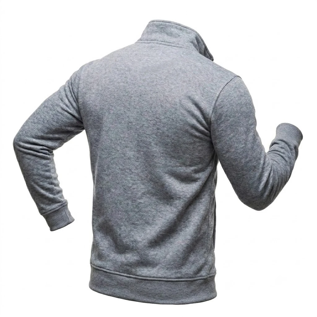 Herren-Sweatshirts mit Reißverschluss, Mock-Neck-Gym-Jacke, leichte Sweatcoats mit Reißverschluss, Outdoor-Sport-Langarm-Freizeitjacke. – Detail 7