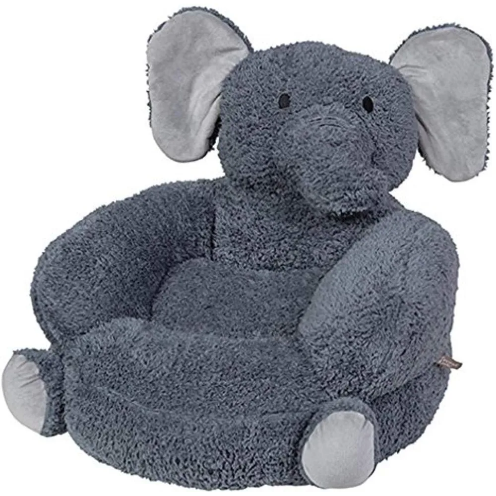 

Elephant Toddler Chair Plush Character Kids Chair Comfy Furniture Pillow Chair for Boys and Girls, 21 x 19 x 19 inches