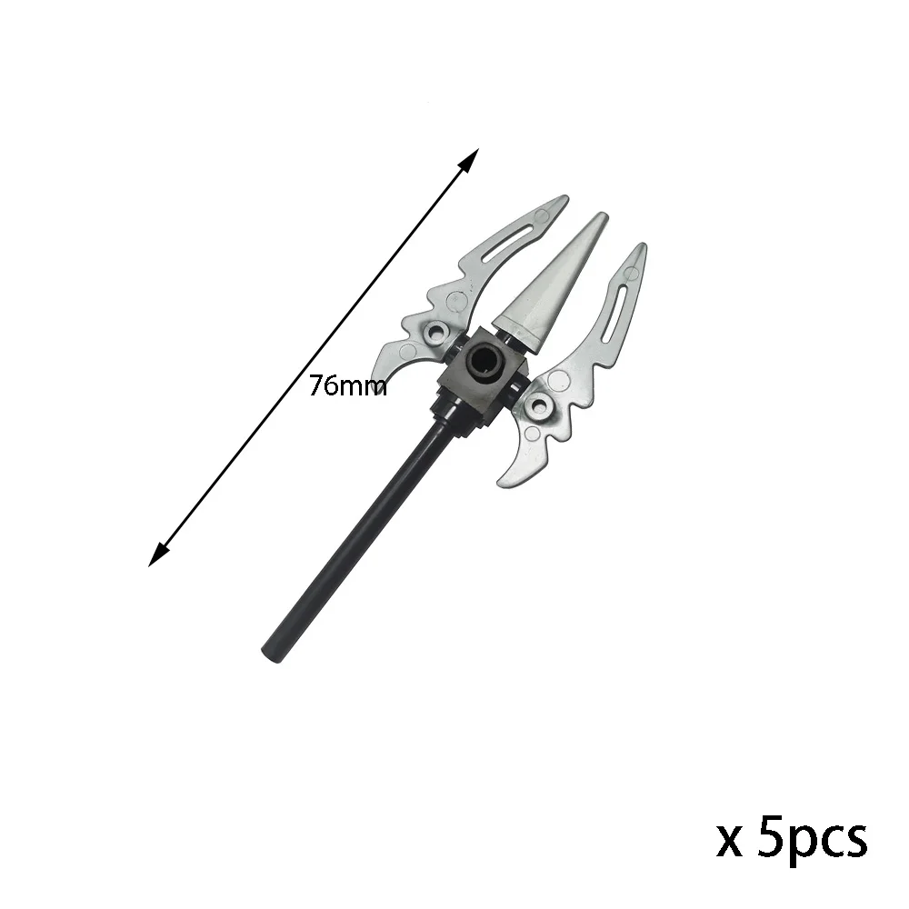 Phantom Ninja Trident Snake Mace Pharaoh's Staff mit Cobra Serpent Scepter Baustein Waffe Zauberstab Ziegelfigur Spielzeug