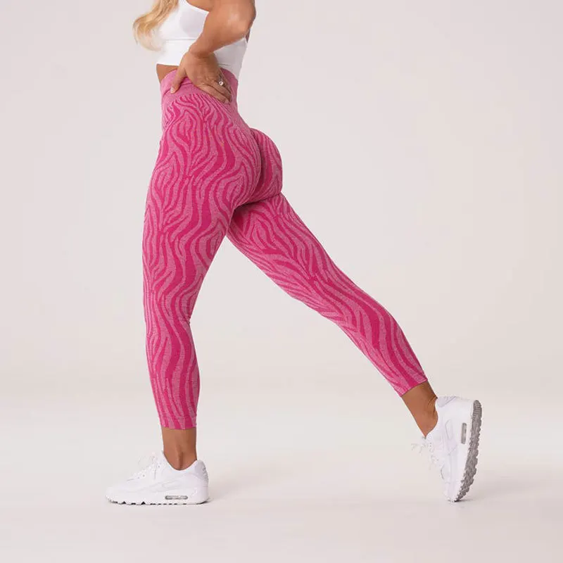 Mallas deportivas sin costuras de cebra para mujer, XS-L de Yoga, mallas elásticas para glúteos, pantalones de gimnasio, ropa deportiva, 2022