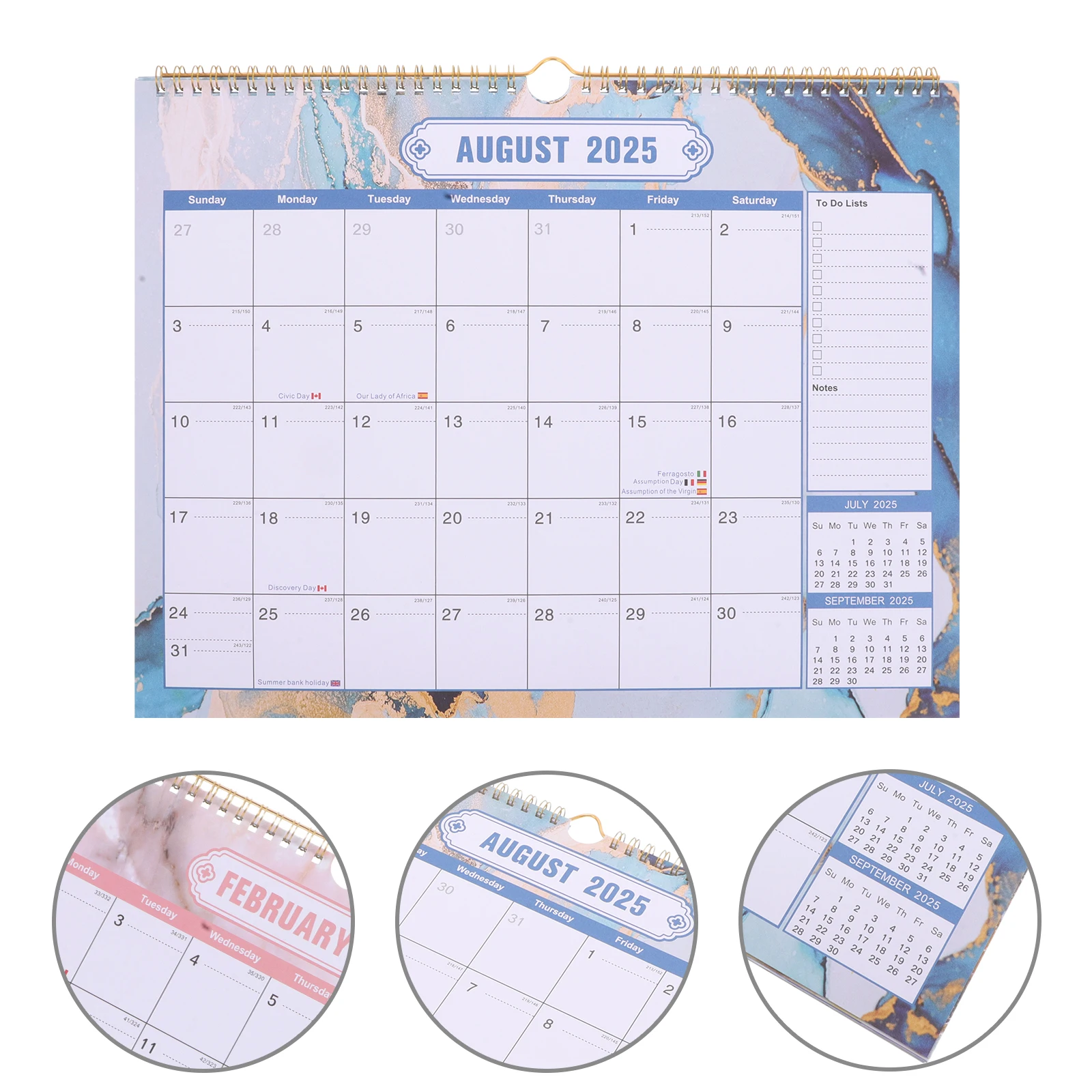 

Wall Calendar 2025.7-2026.12 Large Size Easy Hanging Smooth Surface for Office Home School Year Planning