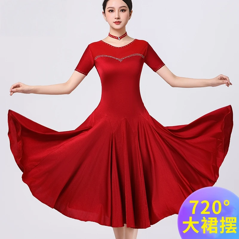 

Ballroom Dance Dress Competition Dance Dress High Quality Waltz Dancing Skirt Adult Standard Women's Modern Dance Dresses