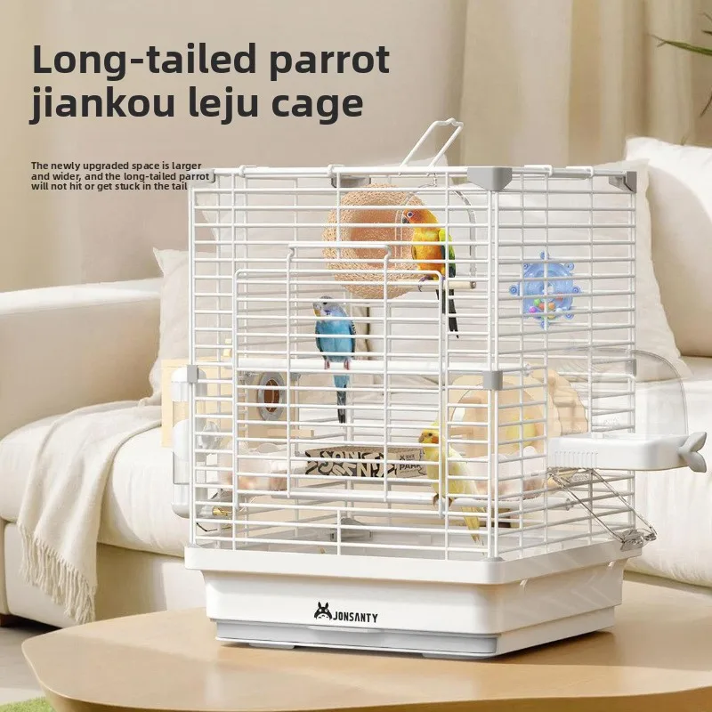 

Large Parrot Cage Tiger Pattern Rosy Conure Villa Home Space Premium Bird Cage Family Use Parrot Cage Bird Cage Bird Accessories