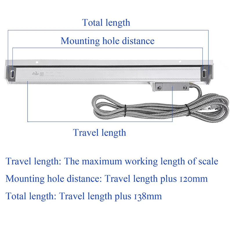 Set completo 19 lingue lettura digitale 2 assi/3 assi LCD DRO e righello codificatore scala lineare 0-1000mm per fresatrice tornio