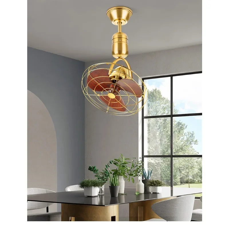 12 inch ceiling fan household living room dining room bedroom ceiling wall-mounted electric fan light integrated shaking head