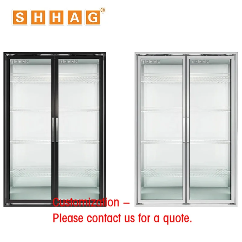 

custom.Commercial Supermarket Walk-In Cooler Heated Glass Door Essential Restaurants Cold Room Storage Panel Freezing Used Refri