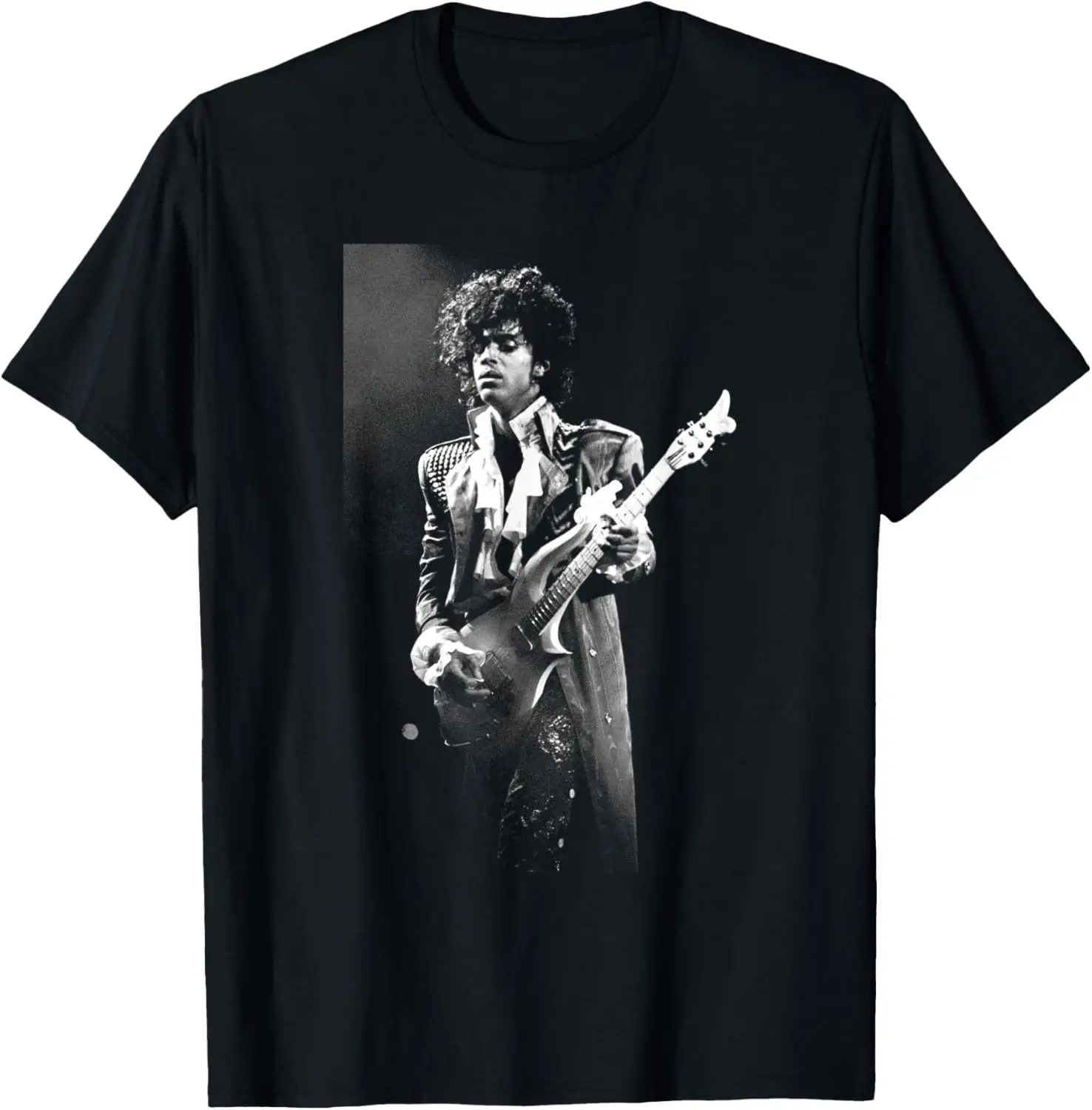 Prince Live Guitar Purple Rain Tour 1984 T-Shirt 100% Cotton Trendy Y2K Short-Sleeve Tee – Soft, Quick-Drying, &