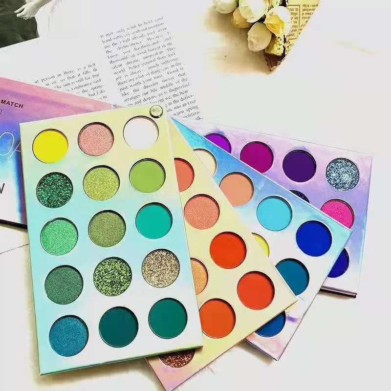 60 色回転アイシャドウ パレット 4 層 3D マルチカラー マット ビーズ 4 倍メイクアップ パレット クリエイティブなビューティー ルック用