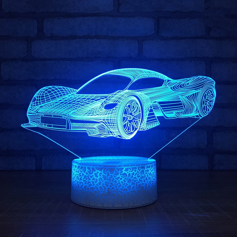 "Regalo di alto livello di aspetto" luce notturna per auto sportiva nella decorazione della stanza del vento camera da letto creativa