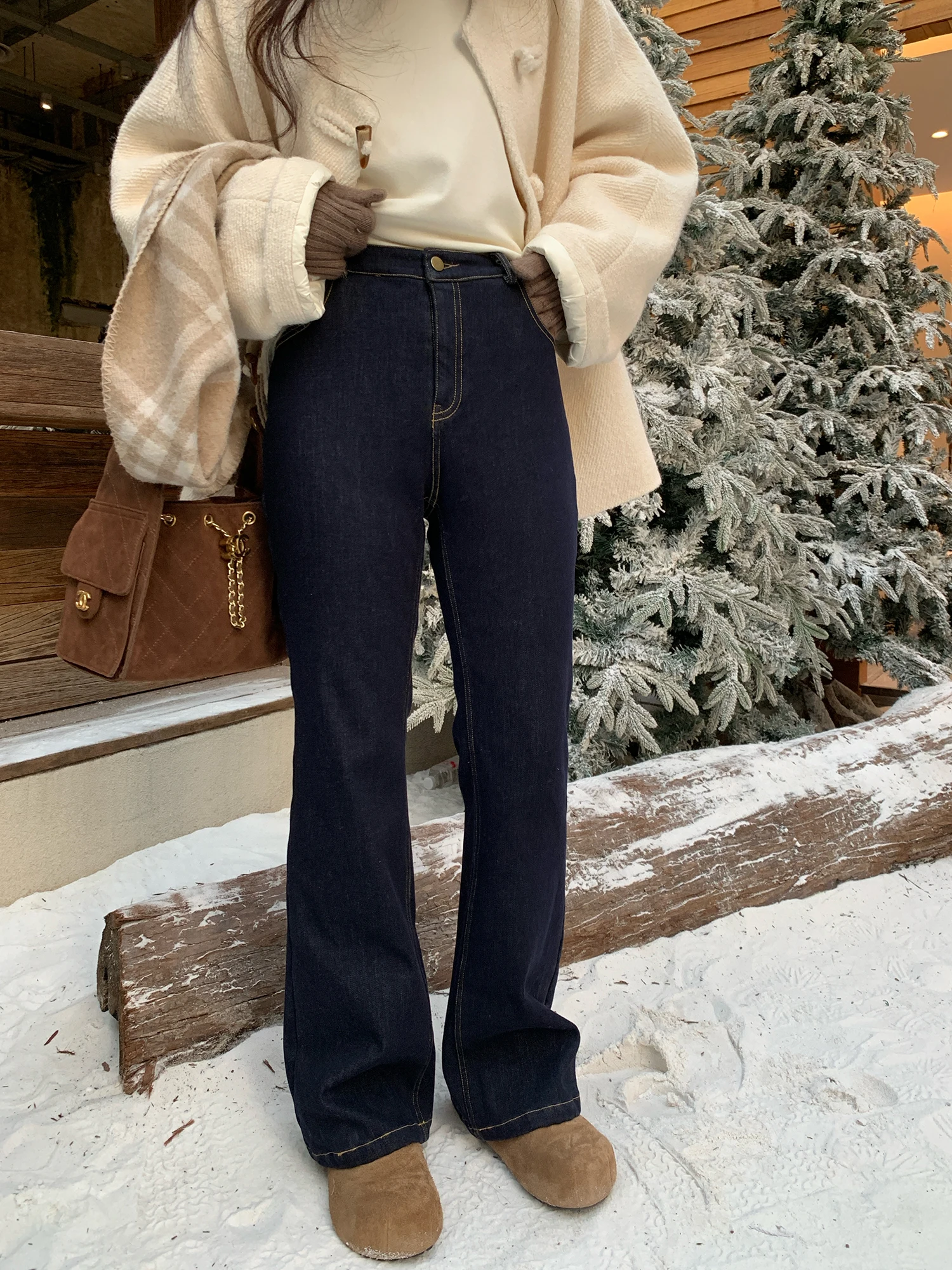 

Джинсы NAZ больших размеров, зимние, в американском ретро-стиле, оригинального цвета, универсальные, стройнящие, расклешенные, свободные, хлопковые, с высокой талией, прямые.