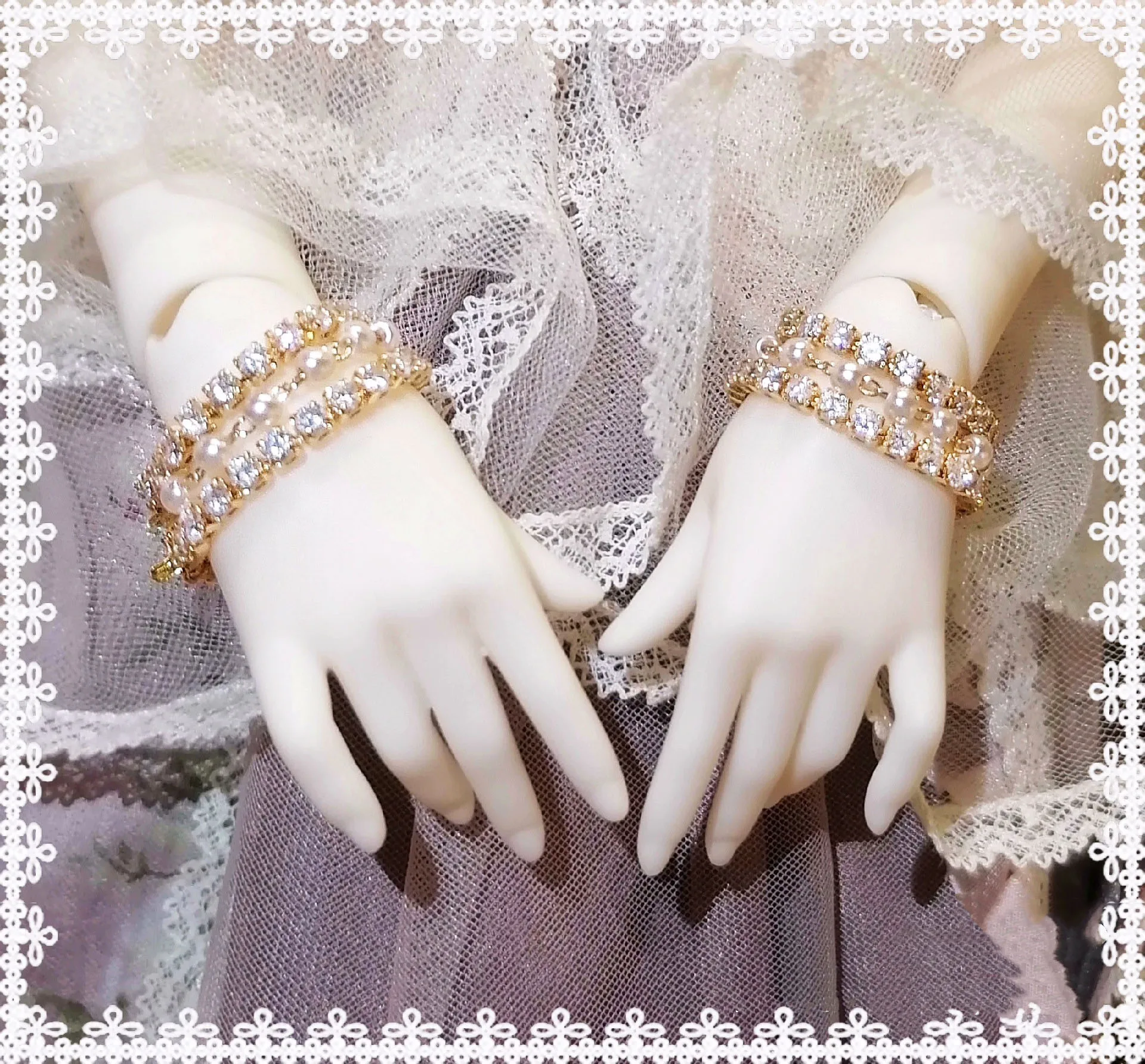 Free shipping 1/3 BJD doll accessories AS62 doll bracelet 1 pair