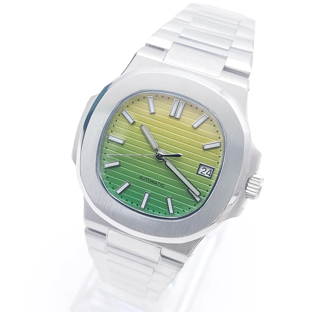 40MM lMen's Sports Automatic Mechanical Watch Japan NH35 Movement Sapphire Glass Transparent Back Square watches image 2