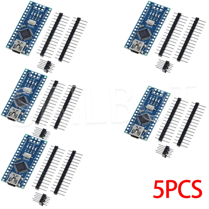 10-1PCS Nano 3.0 Mit dem Bootloader-kompatiblen Controller CH340 USB-Treiber Mini / Typ-C / Micro 16Mhz ATMEGA328P für Arduino