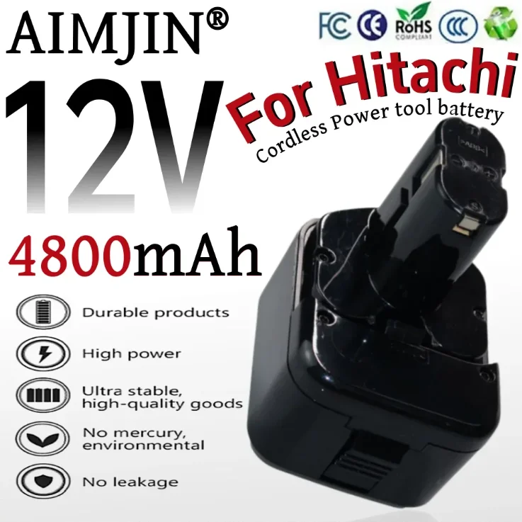 

for Hitachi 12V 4800mAh 6800mAh 9800mAh Rechargeable Power Tools Battery EB1214S EB1212S EB1214L Eb1220bl EB 1230X EB 1233X