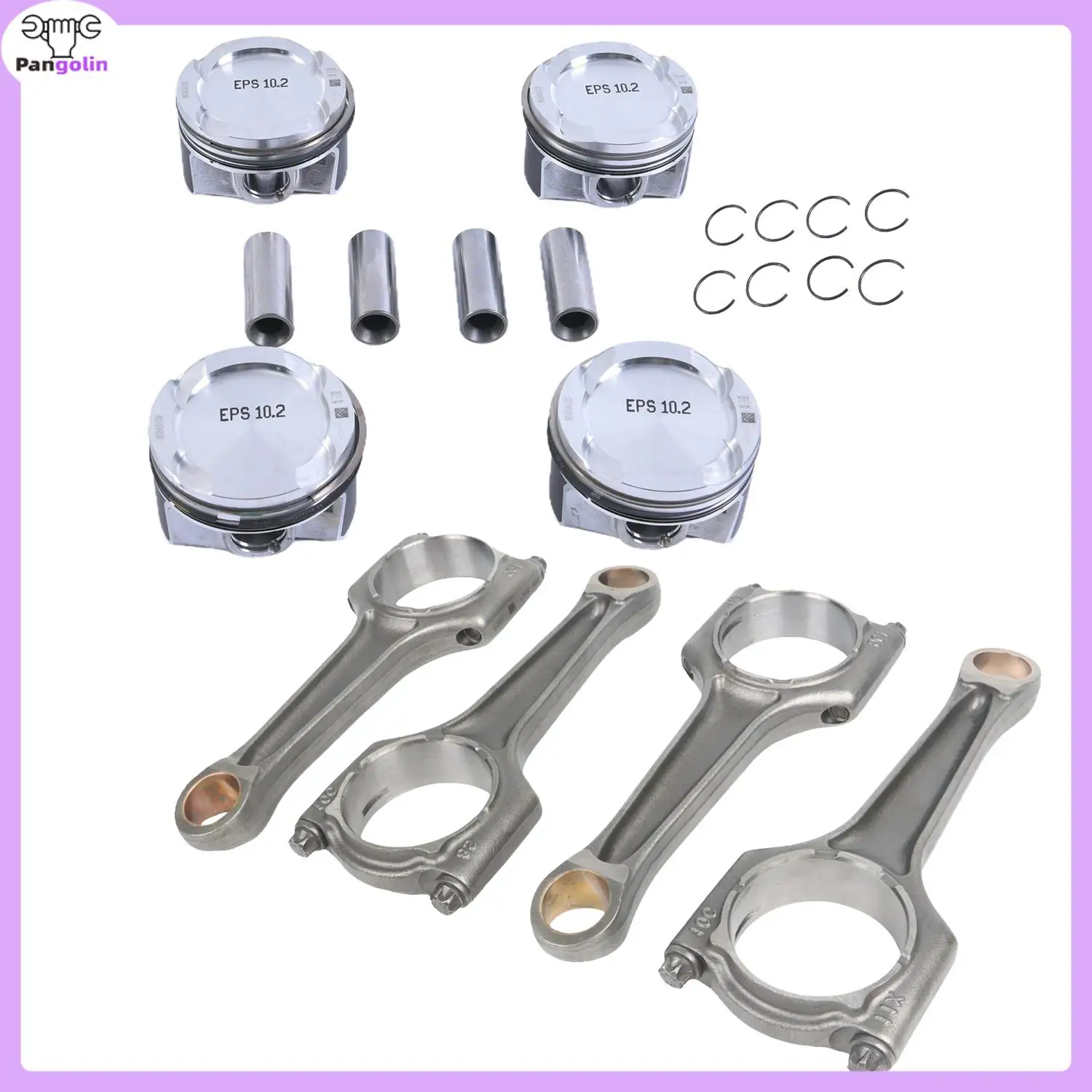 

4pcs B46 B48 Pistons & Rings & Connecting Rod For BMW 320i Mini Cooper S F30 F56 G20 G30 X1 X2 X3 2.0T 11259468870 11248623418