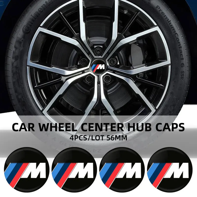 56mm Car Styling Wheel Center Sticker Hub Cap Decal Emblem For BMW X5 E70 E91 F11 F30 F31 F10 X3 F25 E83 E30 M Power Accessories - view 2