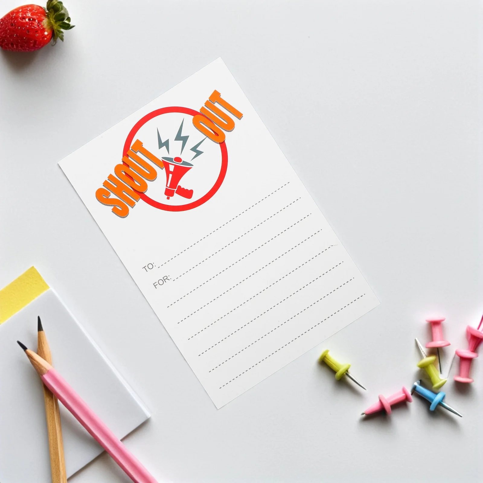 

Praise and Shout Card Encouragement Classroom Reward System Desk Inspirational Decor Funny Compliment Cards for Teachers Staff