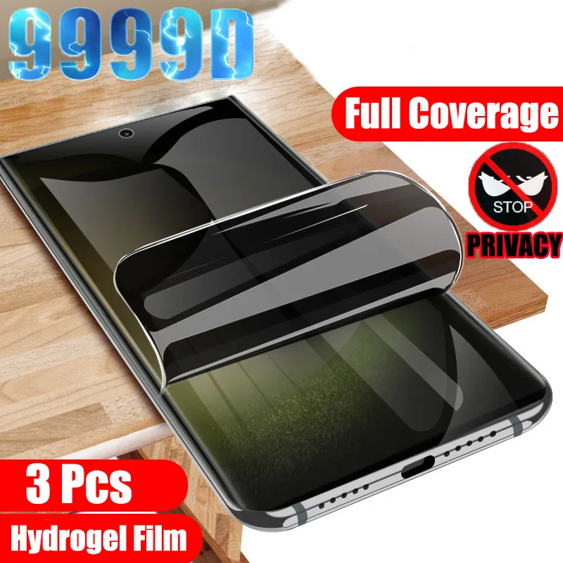 Privacy Hydrogel Film For Samsung Galaxy S23 S22 Ultra S21 S20 FE S10 Plus Note 20 10 A32 A52S A52 A72 Anti Spy Screen Protector