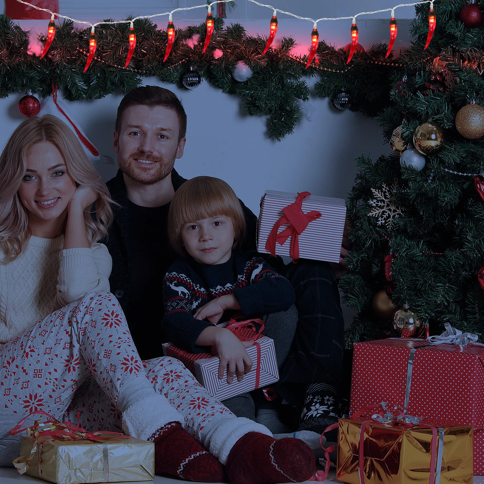 

1.5M Red Chili String Lights Led Outdoor Camping Festival Decorative Lights For Patio Rv Awning Indoor Party Ambiance Portable