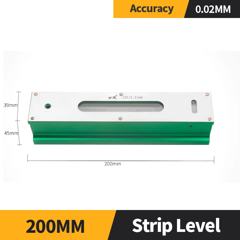 High Precision 0.02mm Industrial Level Mechanical Bar Level Strip Level Instrument Gauge Measuring Tool 100/150/200mm