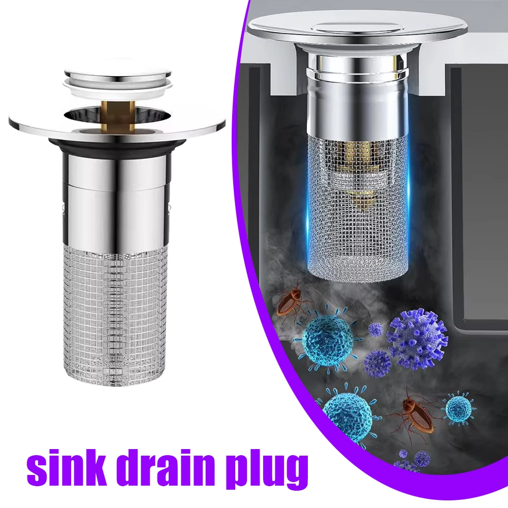 

Odor-proof Drain Plug Sink Filter Odor-proof Spring-loaded Sink Drain Plug Odor-proof Universal Spring-loaded Sink Drain Plug
