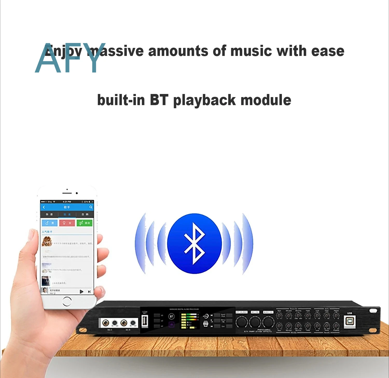 Digital Audio Processor Sound System for Wedding Karaoke Singing for Sound Mixer Amplifier DJ Equipment Home Theater PA