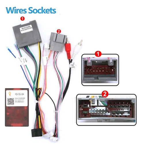 Imagen 2 del producto Decodificador de caja Canbus de radio de coche android para Ford Explorer Escape F150 2012, conector de Cable de alimentación con enchufe de arnés de cableado de 16 pines