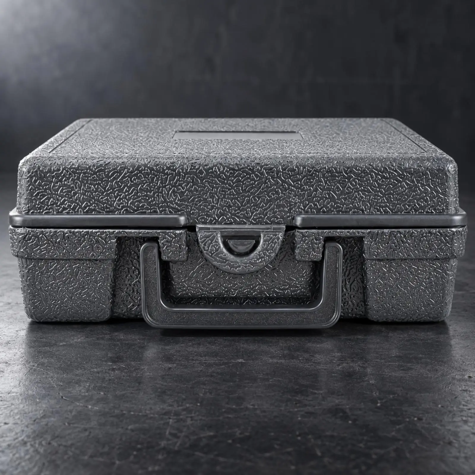 Molded Plastic Tool Case with Carrying Handle Impact-Resistant Plastic Equipment Case with Hinged Lid Portable Rugged